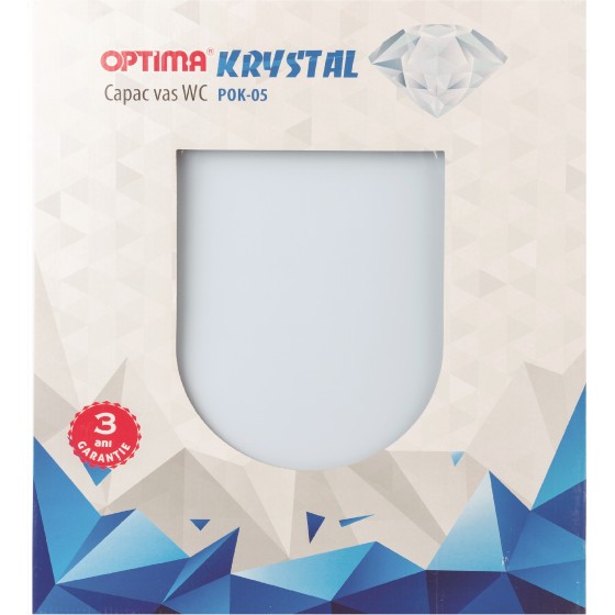 Capac WC universal Optima Krystal, plastic, Alb