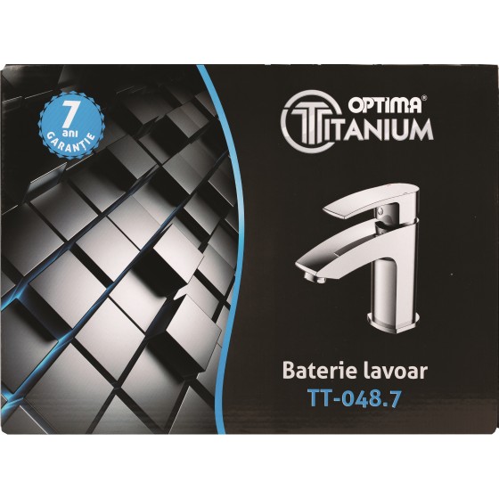 Baterie lavoar Optima Titanium TT-048.7, monocomanda, crom, cartus ceramic