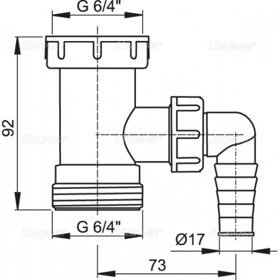 Adaptor 6/4 cu legatura masina de spalat Alcaplast A30